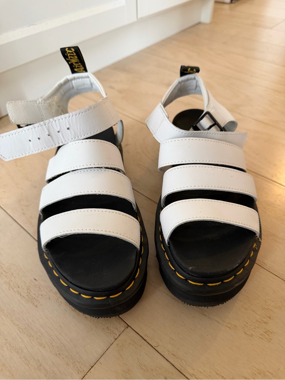 Dr Martens Blaire White Sandals